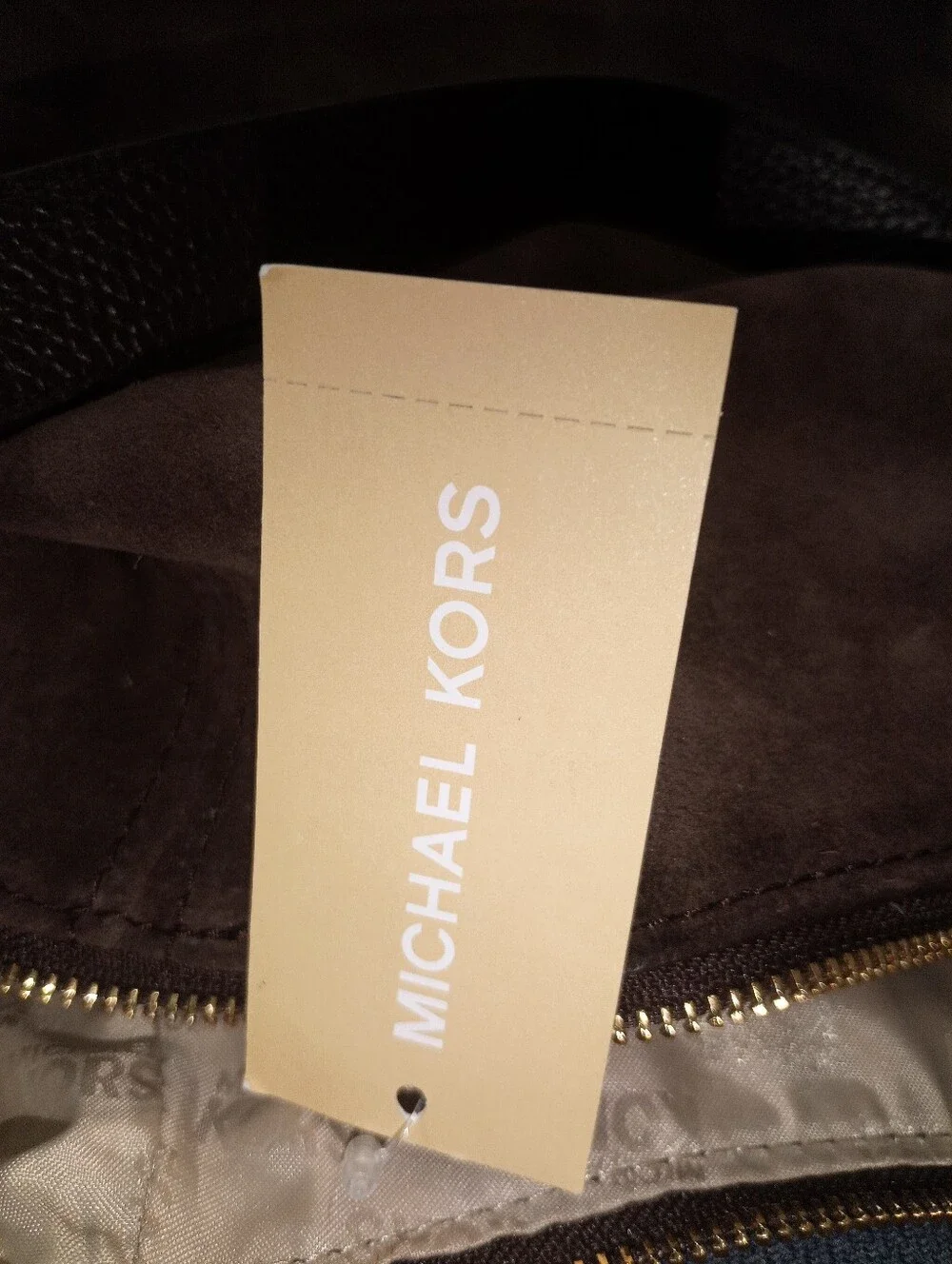 MICHAEL KORS Sonny Suede Medium Hobo Bag in 'Chocolate' Gold Hardware 🔥🥵
